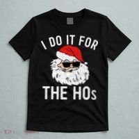 I Do It For The Hos Christmas In July Santa Claus T-Shirt thumb 5