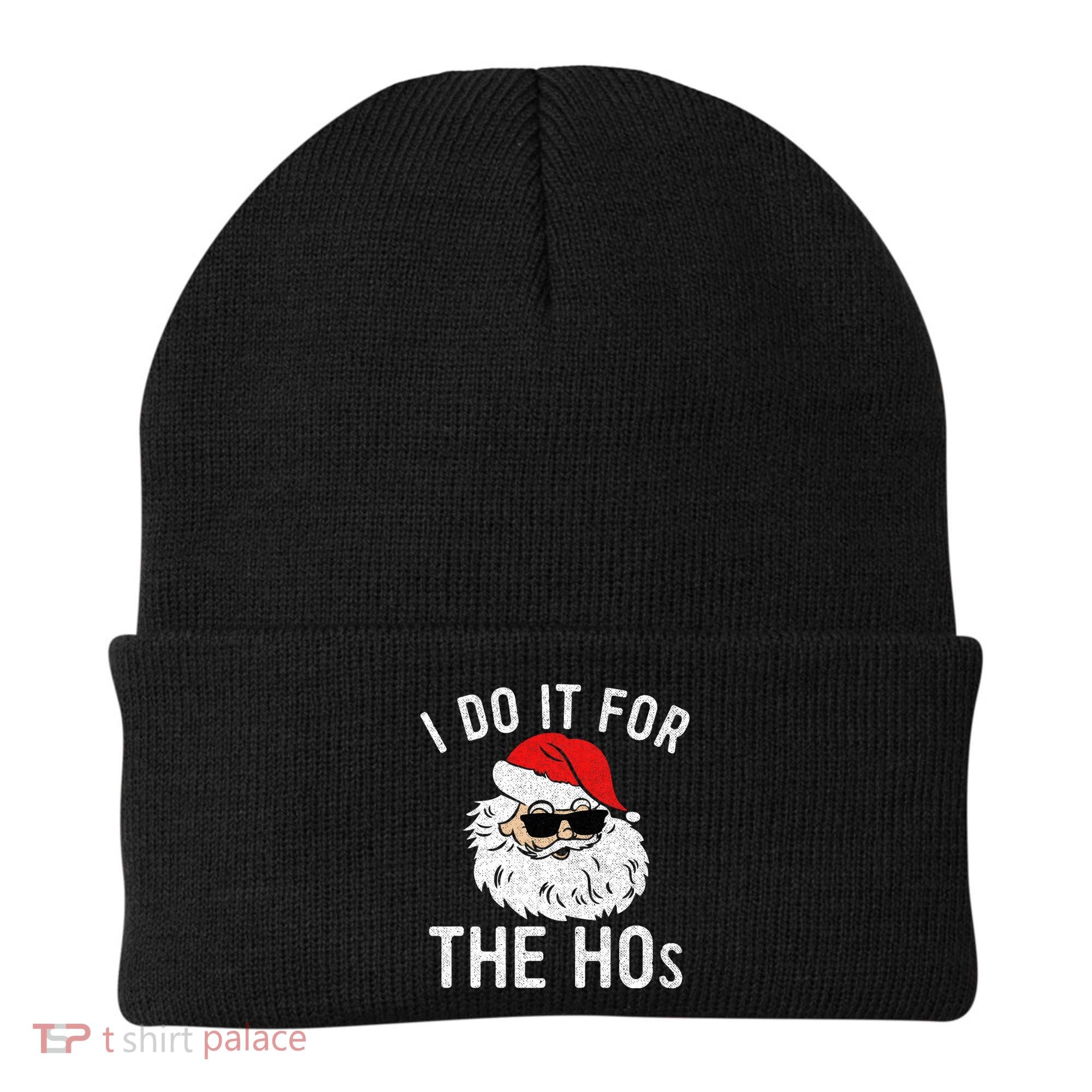 I Do It For The Hos Christmas In July Santa Claus Beanie