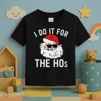 I Do It For The Hos Christmas In July Santa Claus Toddler T-Shirt thumb 3
