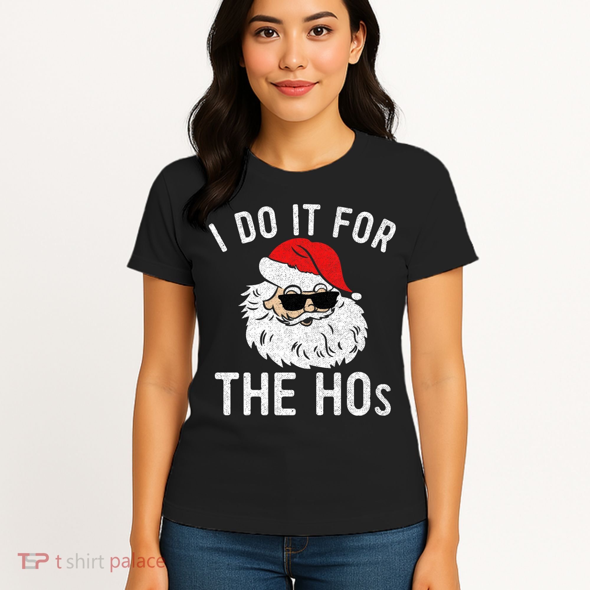 I Do It For The Hos Christmas In July Santa Claus Women's T-Shirt