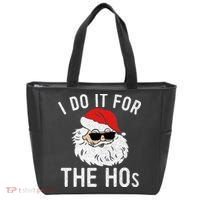 I Do It For The Hos Christmas In July Santa Claus Tote Bag thumb 0