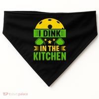 I Dink In The Kitchen Funny Pickleball USA-Made Doggie Bandana thumb 0