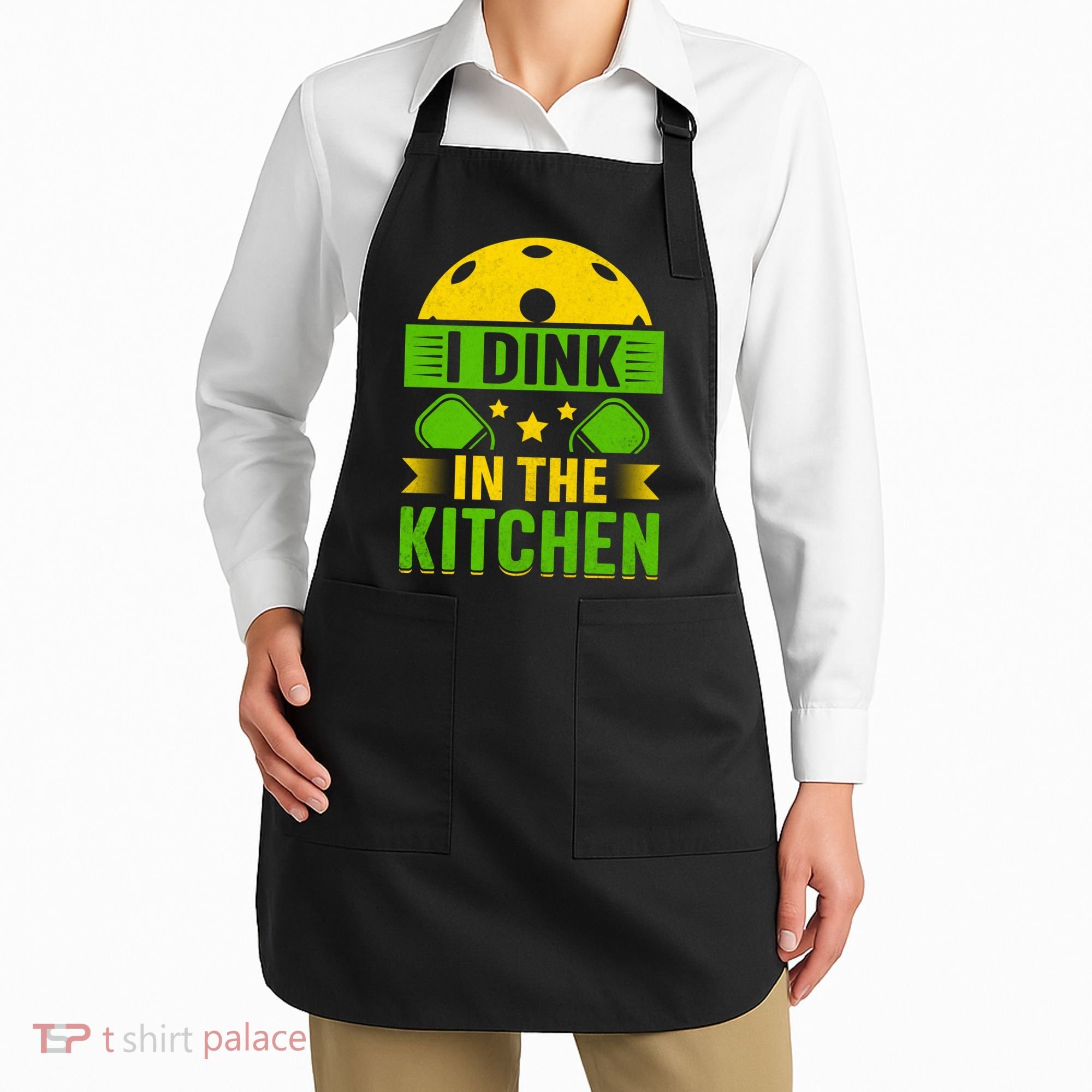 I Dink In The Kitchen Funny Pickleball Apron