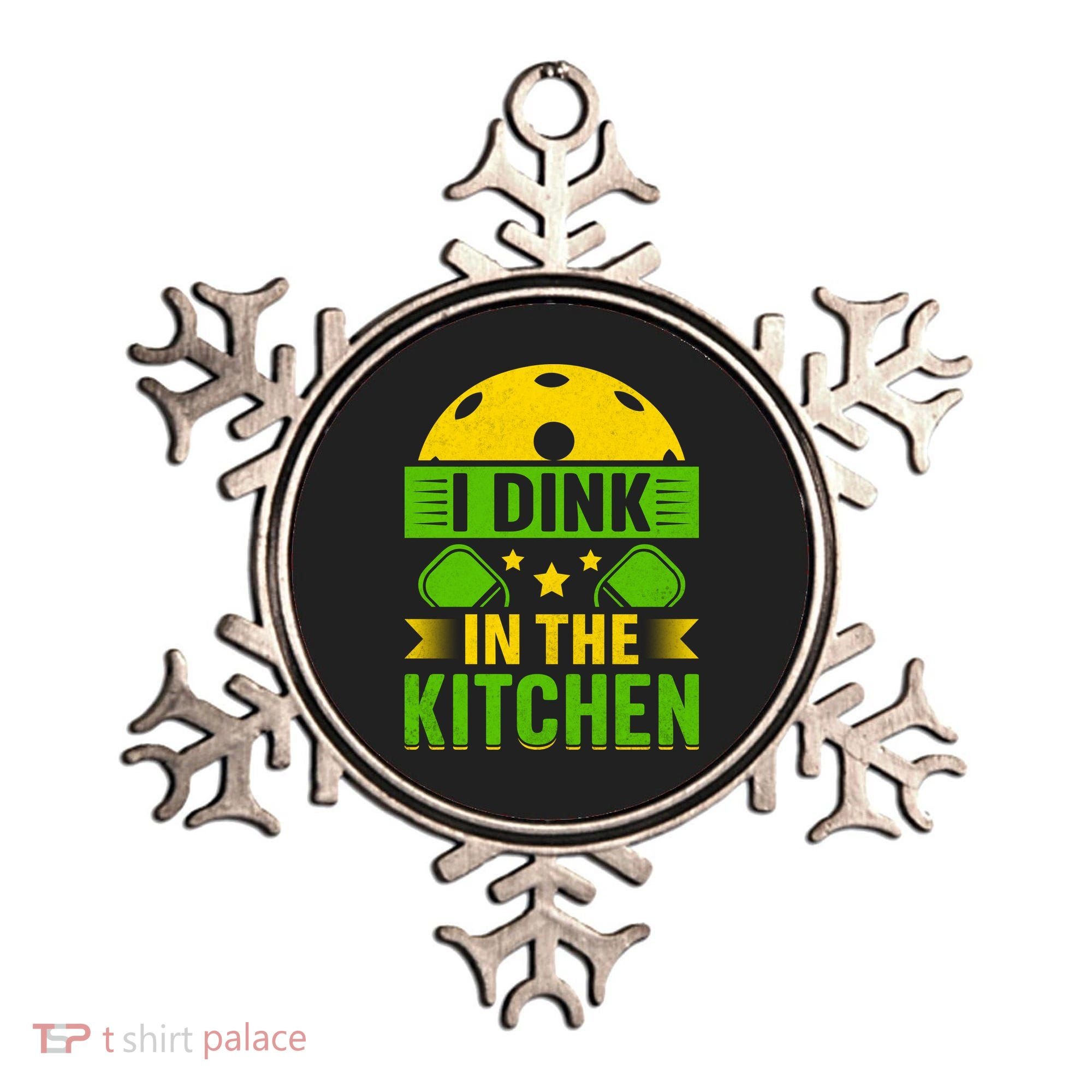 I Dink In The Kitchen Funny Pickleball Ornament