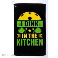 I Dink In The Kitchen Funny Pickleball Golf Towel thumb 0