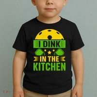 I Dink In The Kitchen Funny Pickleball Toddler T-Shirt thumb 2