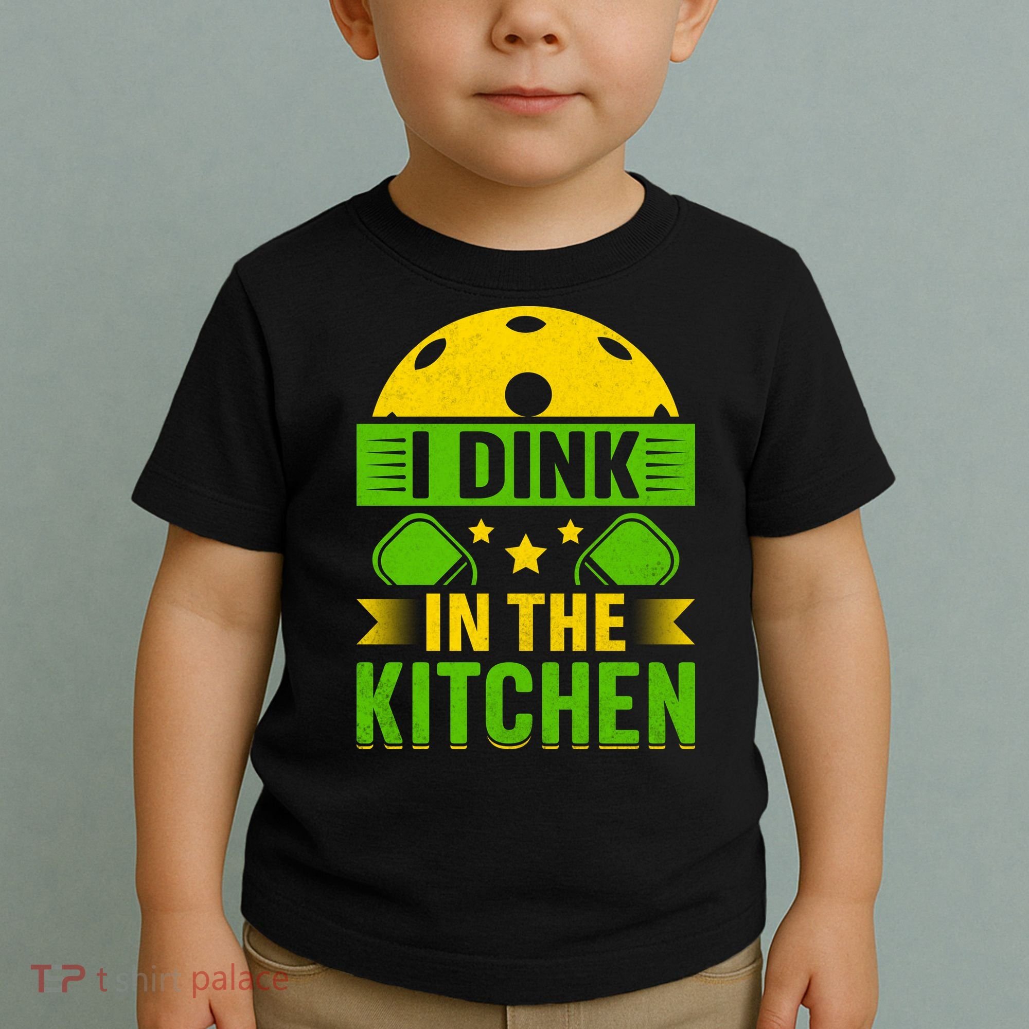 I Dink In The Kitchen Funny Pickleball Toddler T-Shirt
