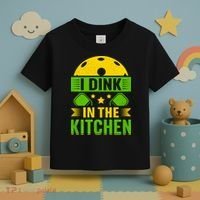 I Dink In The Kitchen Funny Pickleball Toddler T-Shirt thumb 3