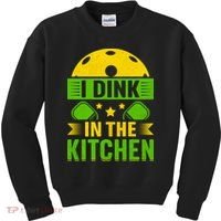 I Dink In The Kitchen Funny Pickleball Kids Sweatshirt thumb 0