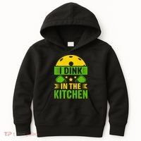 I Dink In The Kitchen Funny Pickleball Kids Hoodie thumb 0