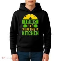 I Dink In The Kitchen Funny Pickleball Kids Hoodie thumb 4