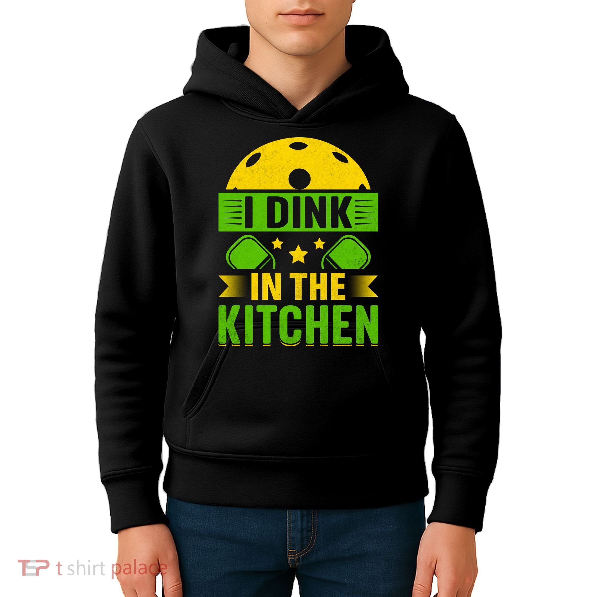 I Dink In The Kitchen Funny Pickleball Kids Hoodie