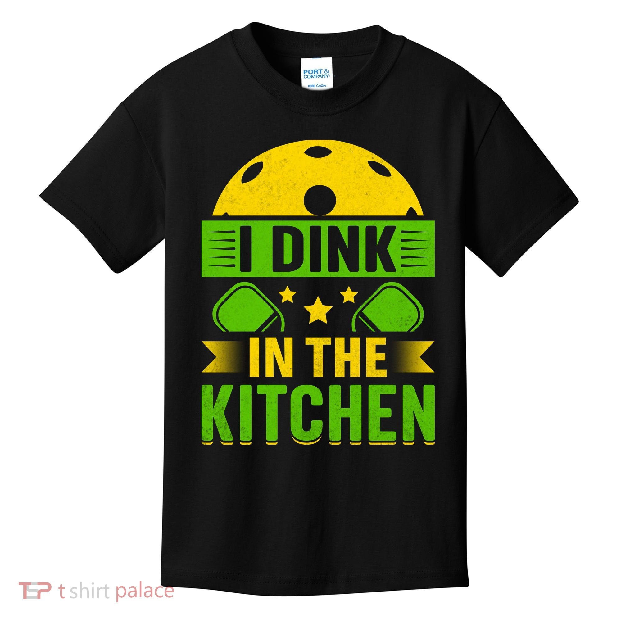 I Dink In The Kitchen Funny Pickleball Kids T-Shirt