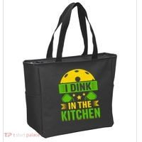 I Dink In The Kitchen Funny Pickleball Tote Bag thumb 2