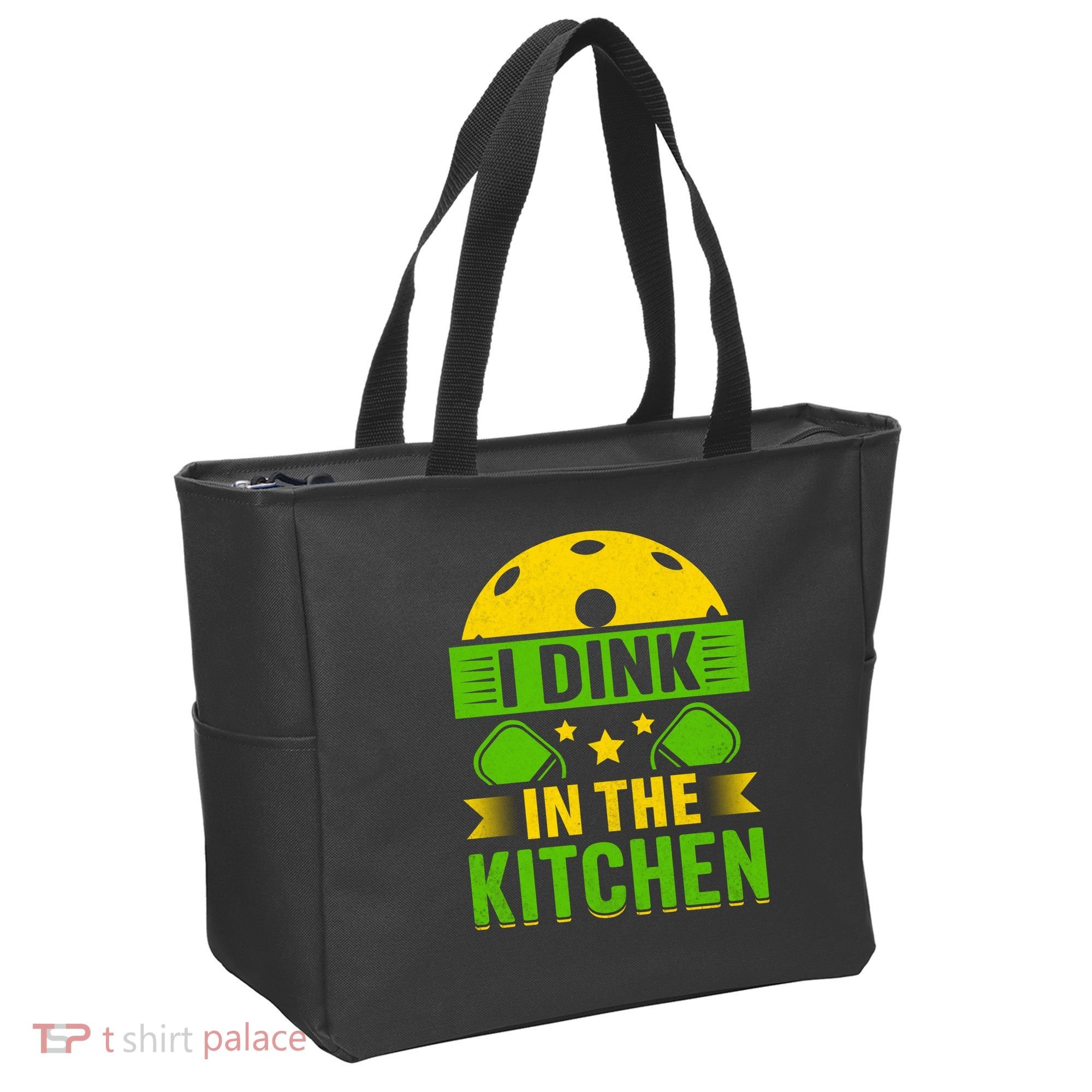 I Dink In The Kitchen Funny Pickleball Tote Bag