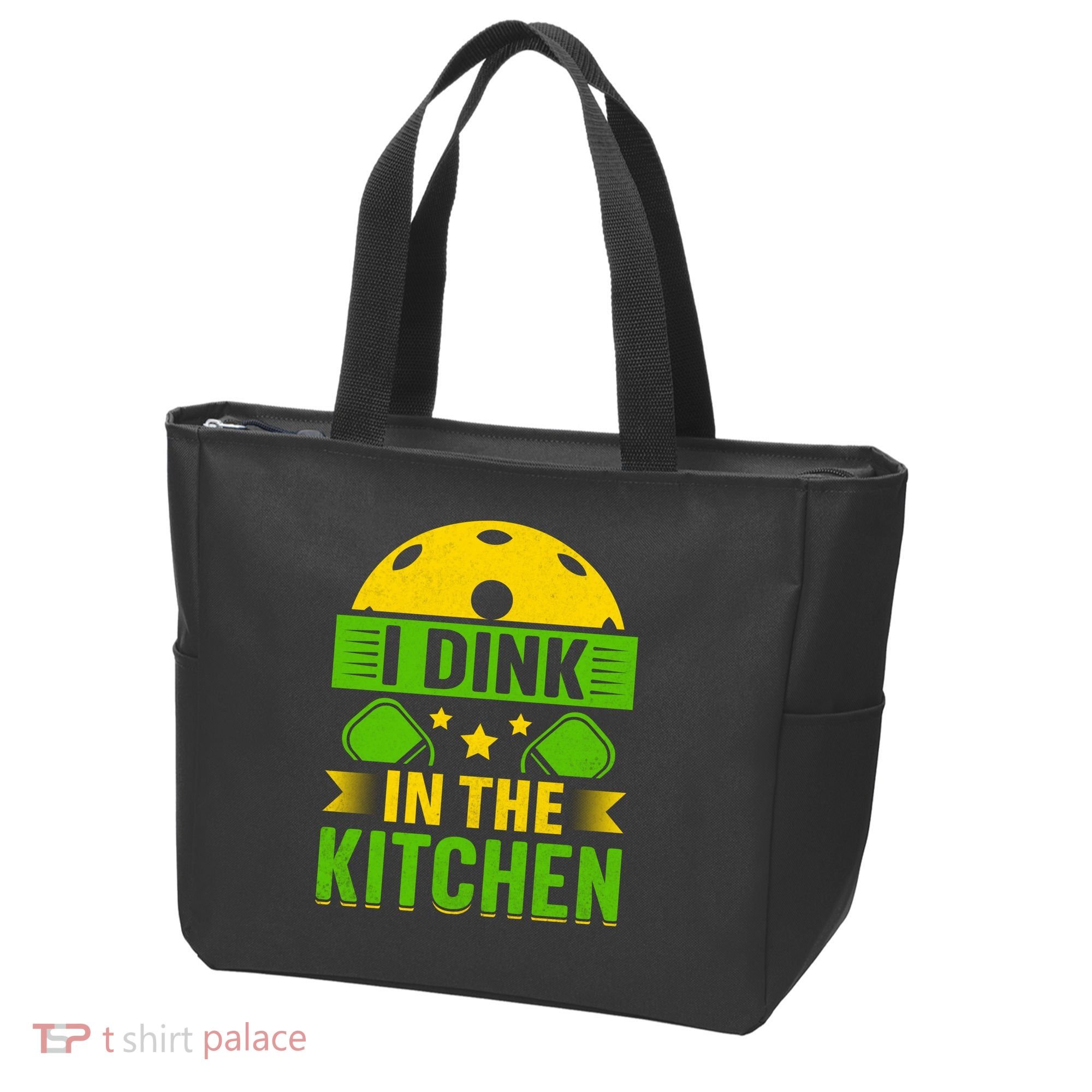 I Dink In The Kitchen Funny Pickleball Tote Bag