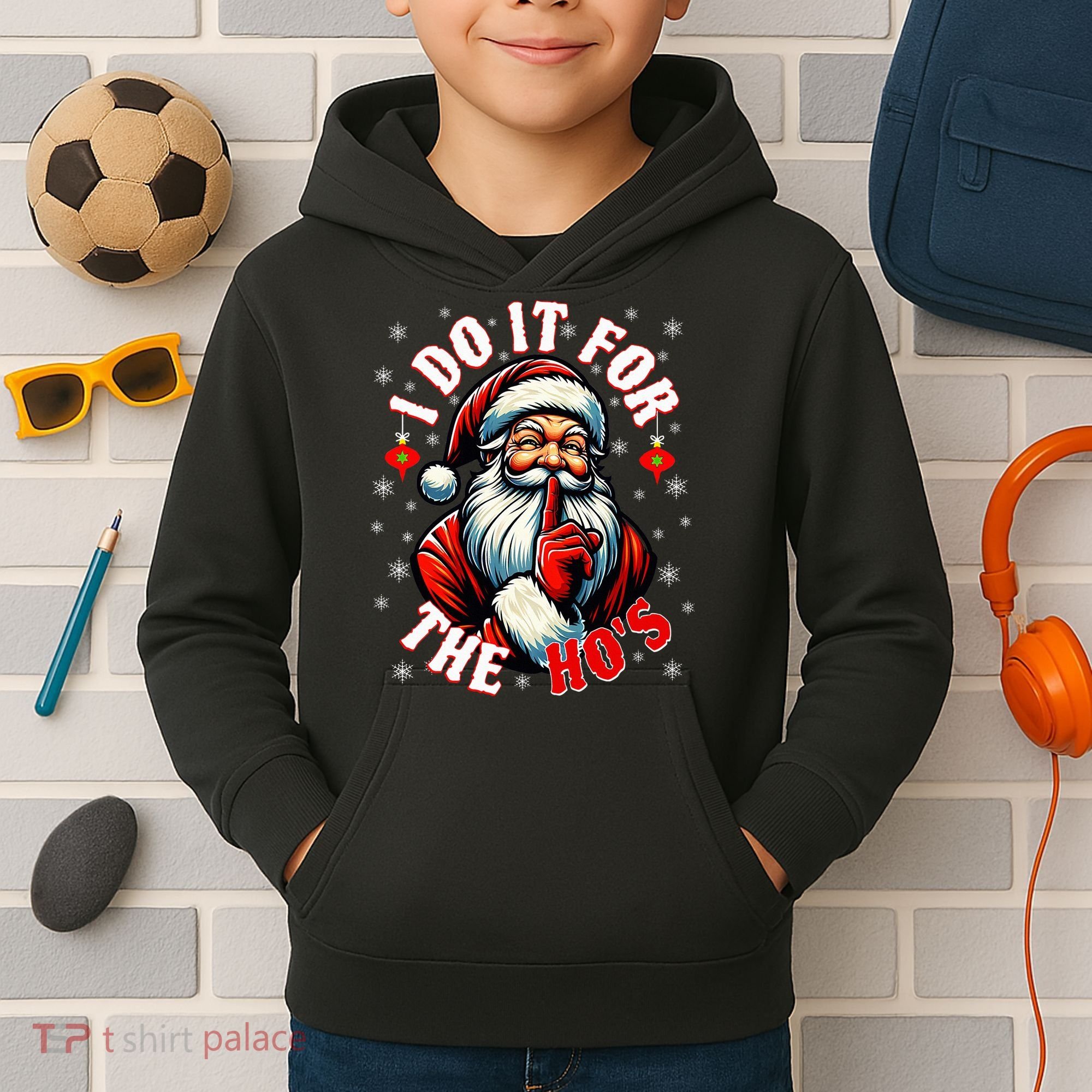 I Do It For The HoS Santa Kids Hoodie