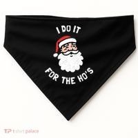 I Do It For The Ho&39;s Funny Christmas USA-Made Doggie Bandana thumb 0