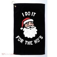I Do It For The Ho&39;s Funny Christmas Golf Towel thumb 0