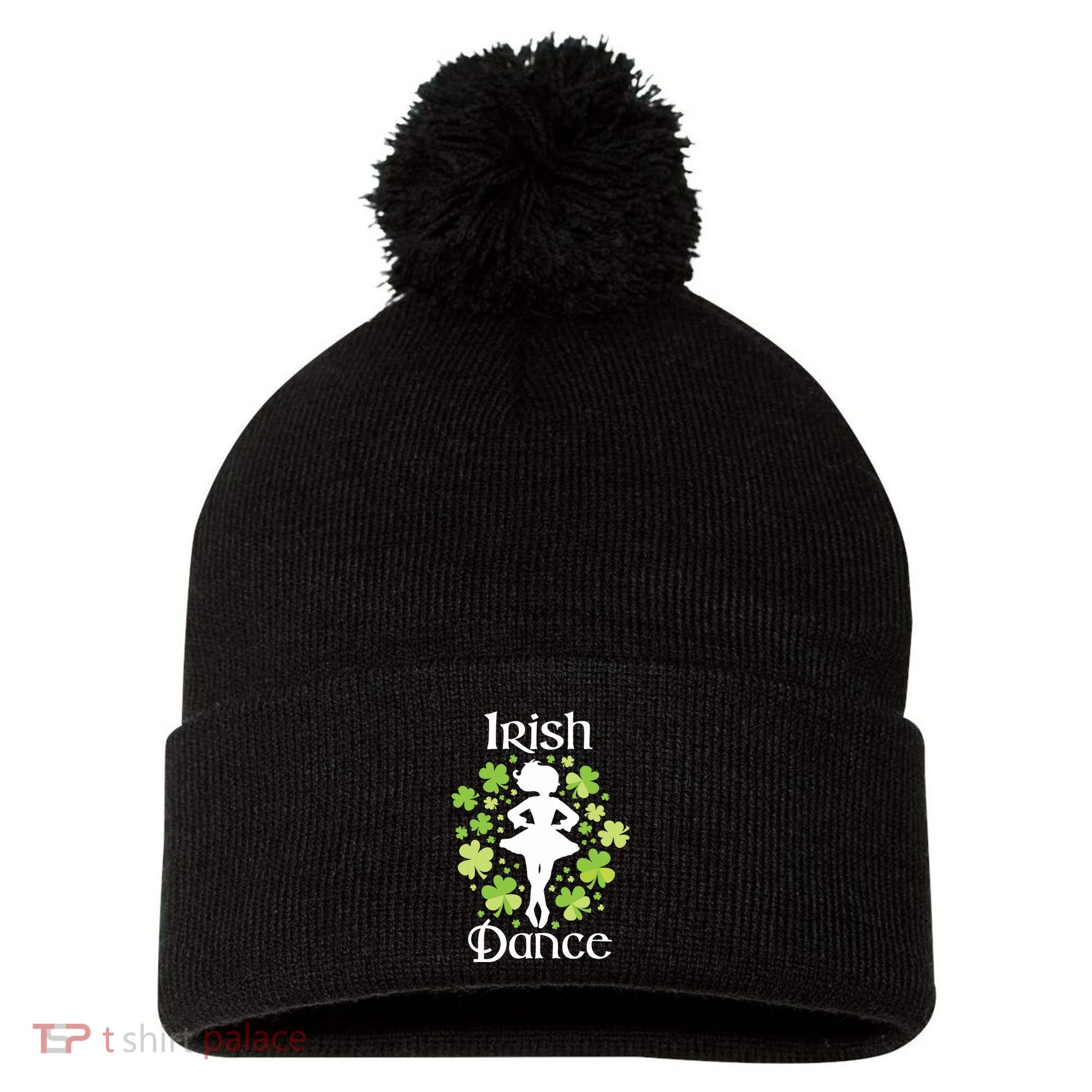 Irish Dance Irish Dancer Ceili Reel Dance Pom Pom 12in Knit Beanie