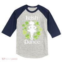 Irish Dance Irish Dancer Ceili Reel Dance Kids Colorblock Raglan Jersey thumb 0