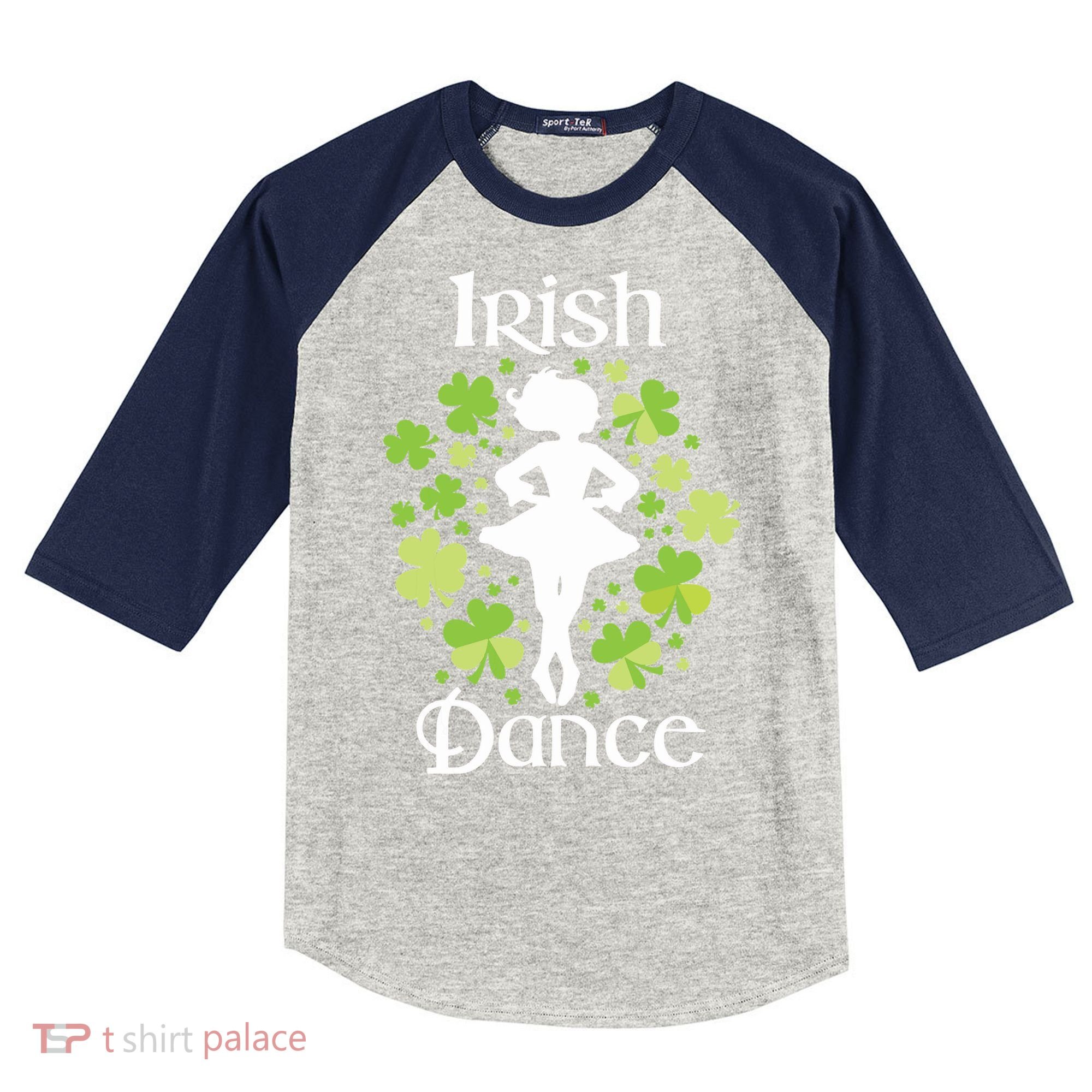 Irish Dance Irish Dancer Ceili Reel Dance Kids Colorblock Raglan Jersey