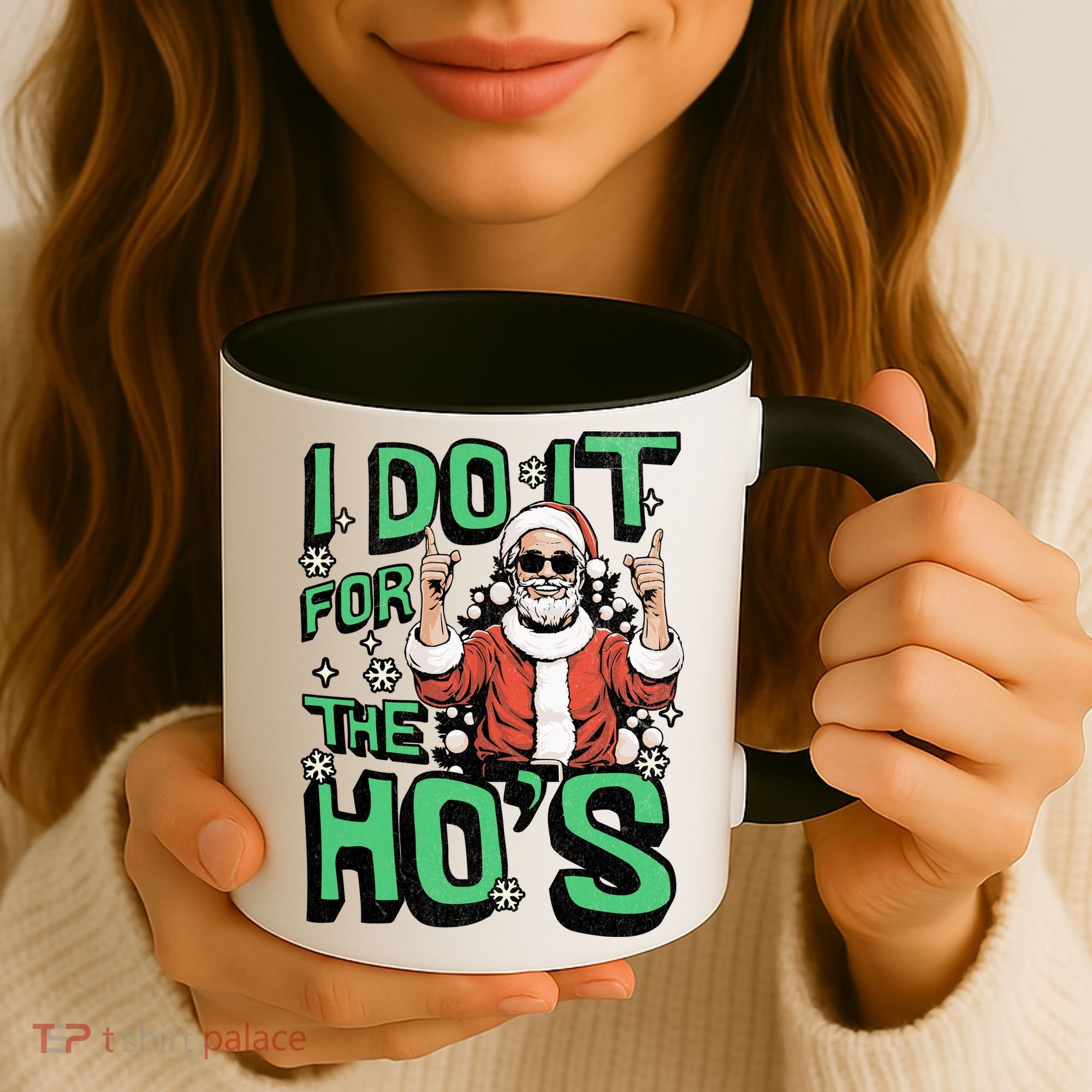 I Do It For The HoS Funny Christmas Santa Claus Coffee Mug