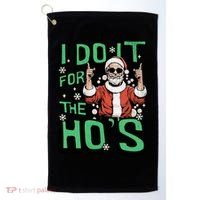 I Do It For The HoS Funny Christmas Santa Claus Golf Towel thumb 0