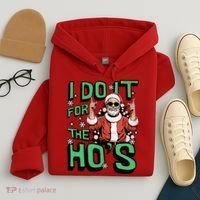 I Do It For The HoS Funny Christmas Santa Claus Hoodie thumb 4