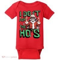 I Do It For The HoS Funny Christmas Santa Claus Baby Bodysuit thumb 0