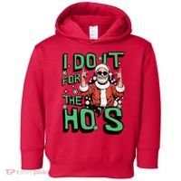 I Do It For The HoS Funny Christmas Santa Claus Toddler Hoodie thumb 0