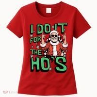 I Do It For The HoS Funny Christmas Santa Claus Women's T-Shirt thumb 0