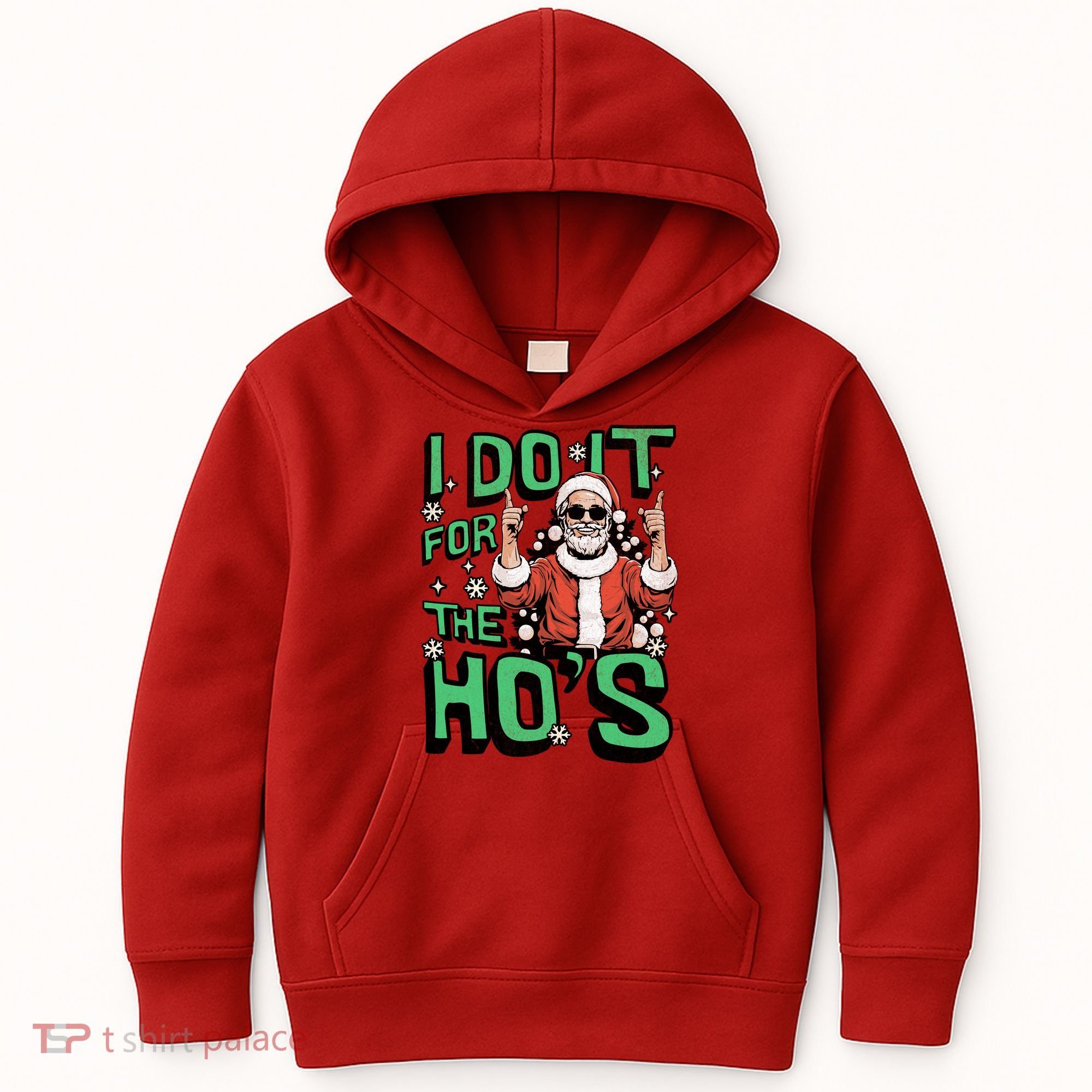 I Do It For The HoS Funny Christmas Santa Claus Kids Hoodie