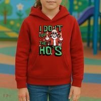 I Do It For The HoS Funny Christmas Santa Claus Kids Hoodie thumb 3