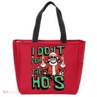 I Do It For The HoS Funny Christmas Santa Claus Tote Bag thumb 0