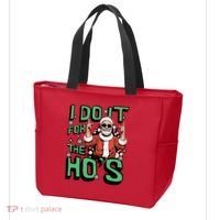 I Do It For The HoS Funny Christmas Santa Claus Tote Bag thumb 3
