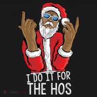 I Do It For The Hos American African Santa Gift Bucket Hat thumb 4