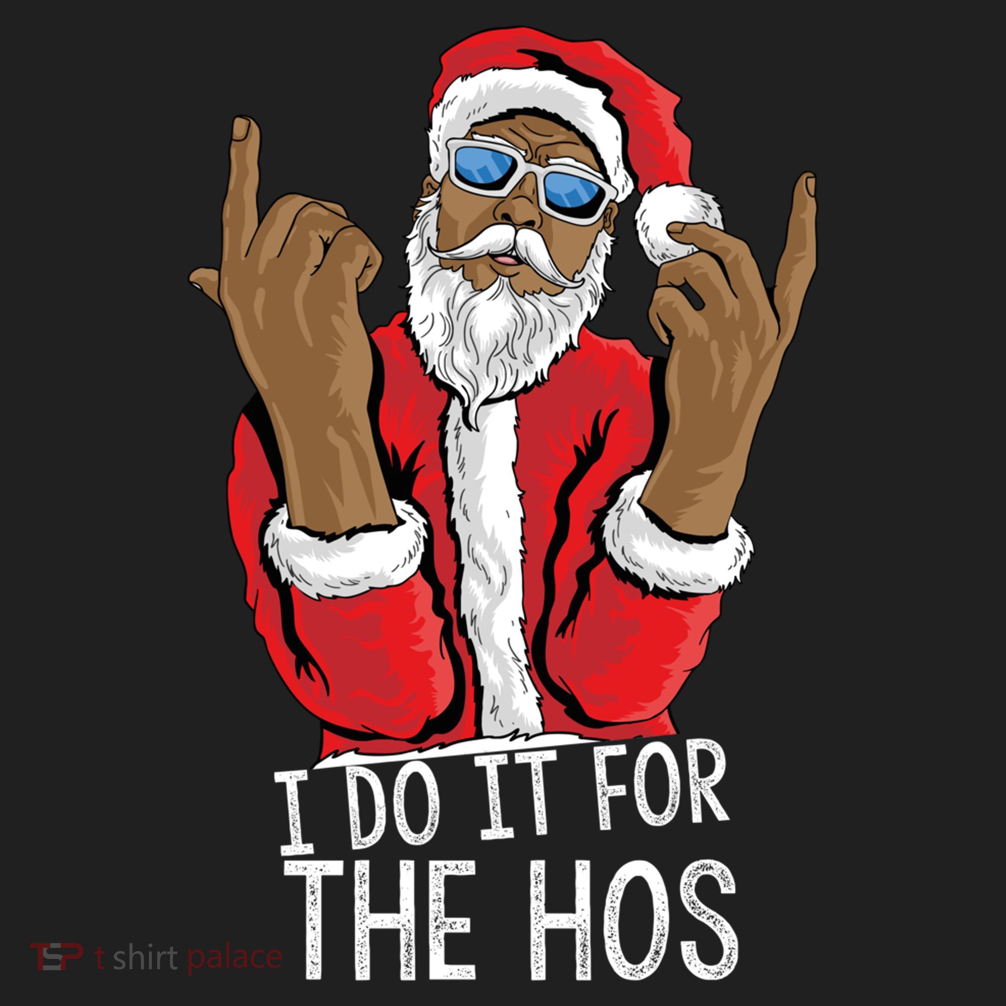 I Do It For The Hos American African Santa Gift Beanie
