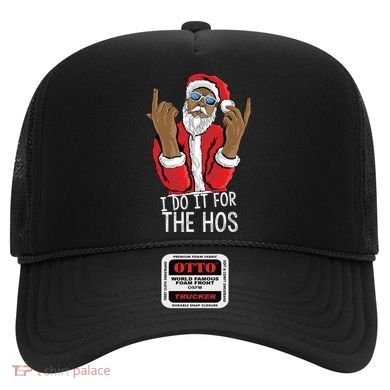 I Do It For The Hos American African Santa Gift Hat