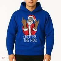 I Do It For The Hos American African Santa Gift Hoodie thumb 2