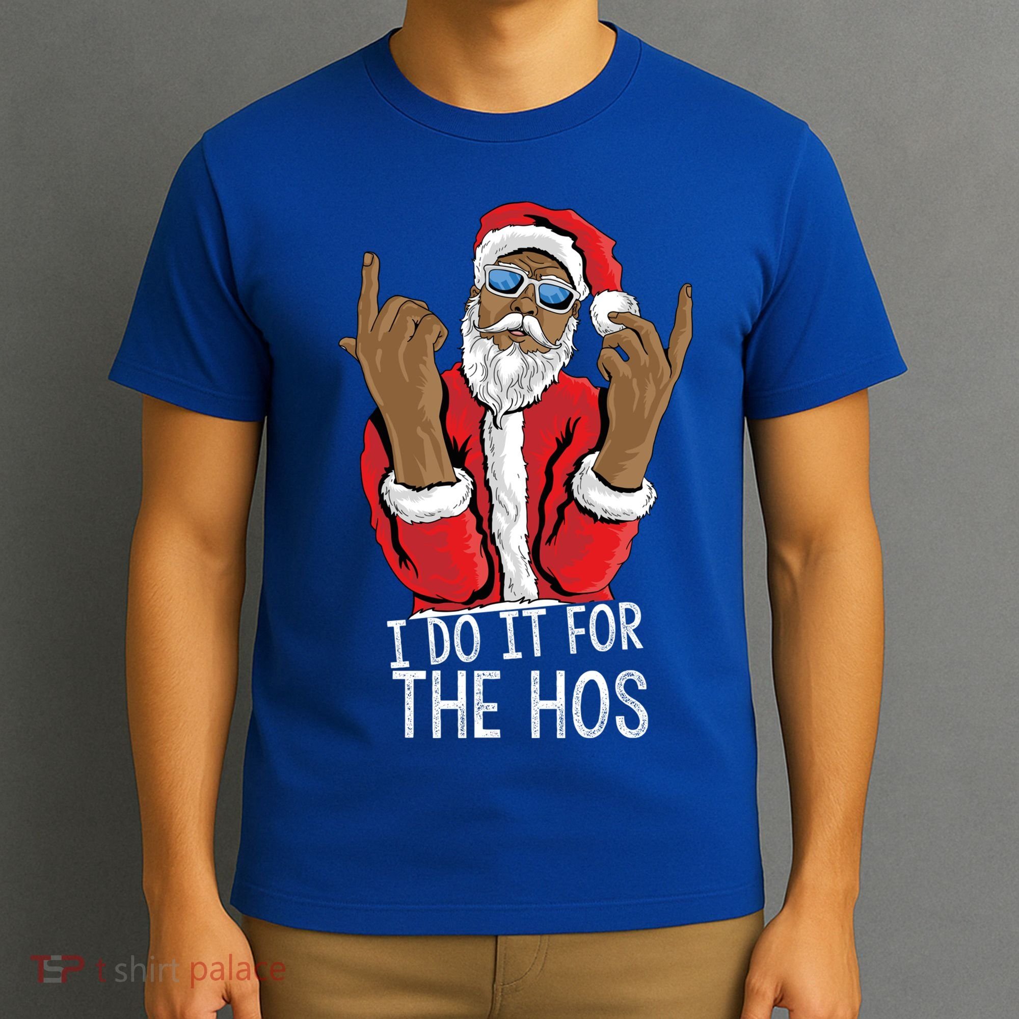 I Do It For The Hos American African Santa Gift T-Shirt