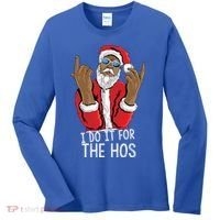 I Do It For The Hos American African Santa Gift Women's Long Sleeve Shirt thumb 0