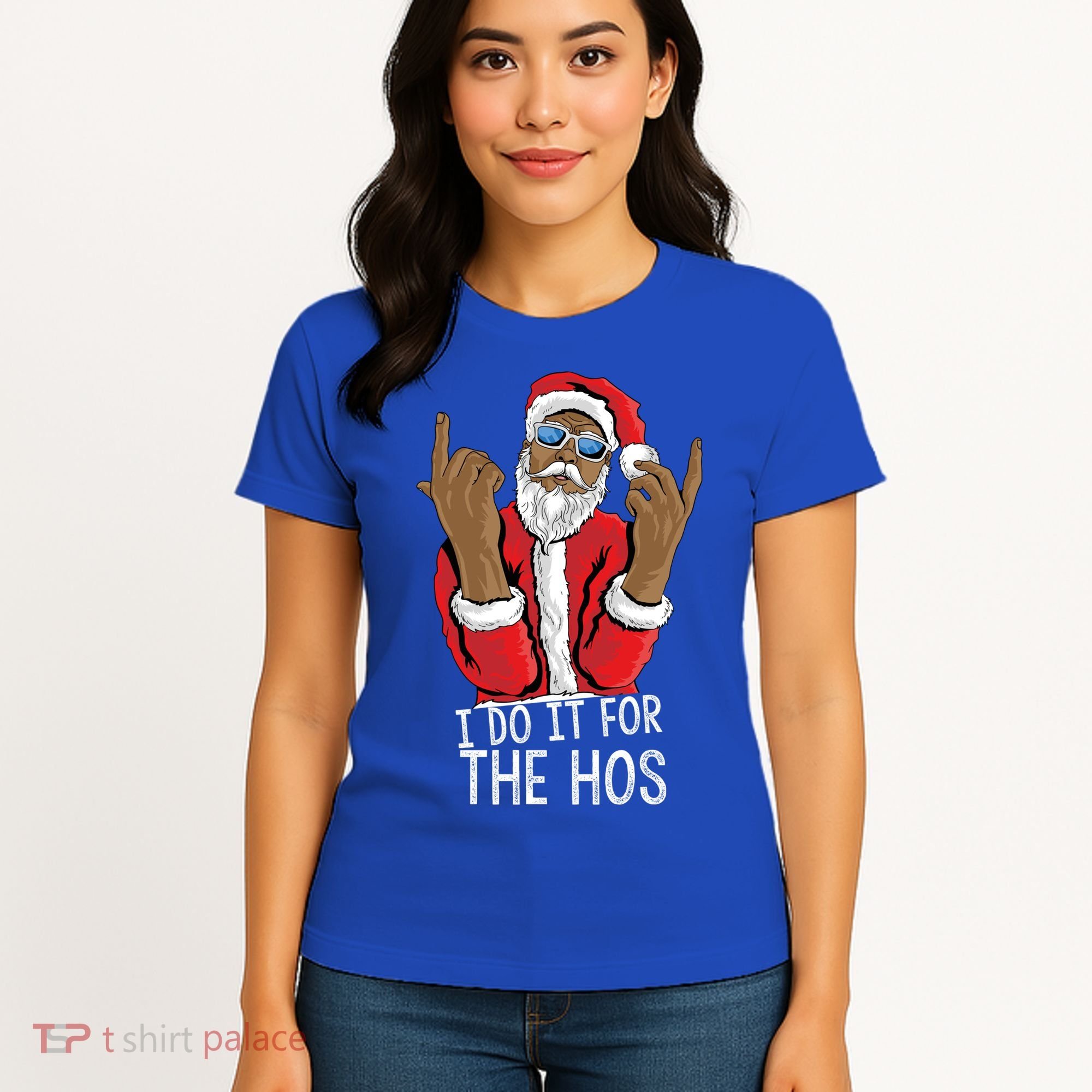 I Do It For The Hos American African Santa Gift Women's T-Shirt