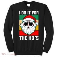 I Do It For The Hos Santa Claus Shades Funny Christmas Sweatshirt thumb 0