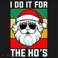 I Do It For The Hos Santa Claus Shades Funny Christmas Ornament thumb 1