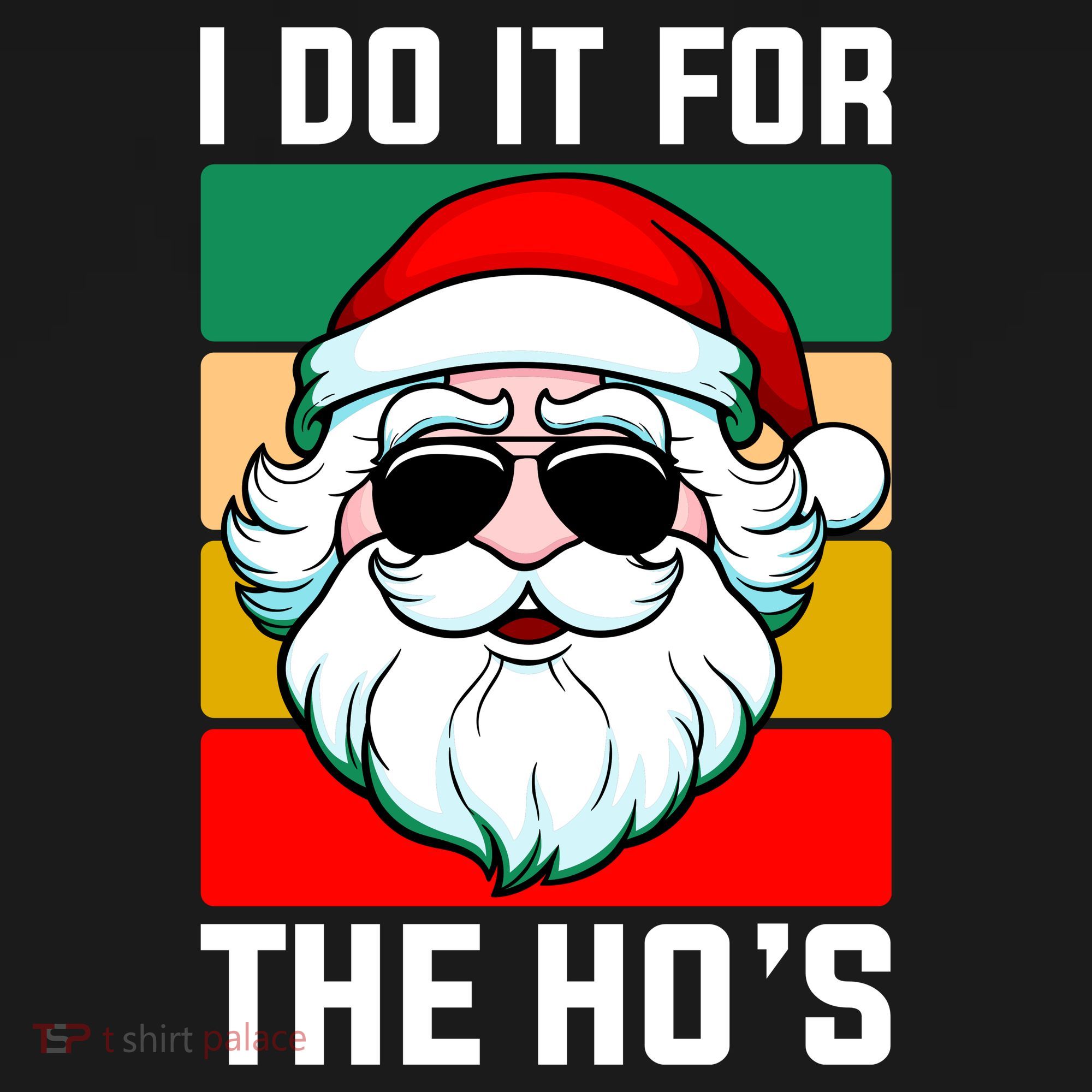 I Do It For The Hos Santa Claus Shades Funny Christmas Women's Tank Top