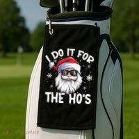 I Do It For The Hos Christmas In July Santa Claus Meaningful Gift Golf Towel thumb 2