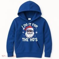 I Do It For The Hos Christmas In July Santa Claus Meaningful Gift Kids Hoodie thumb 0
