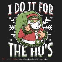 I Do It For The Hos Christmas Gift Beanie thumb 2