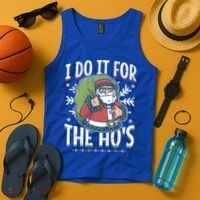 I Do It For The Hos Christmas Gift Tank Top thumb 4